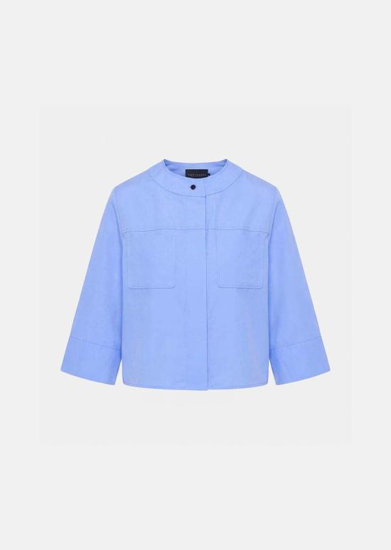  타라 자몬 셔츠 Tara Jarmon Clo 셔츠 스카이 블루 - TARA JARMON