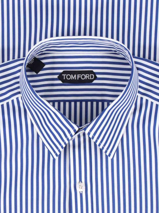  톰포드 셔츠 톰 포드 벵갈  블루 - TOMFORD