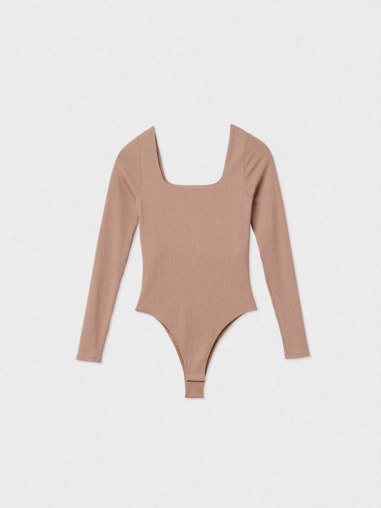  DĀL THE LABEL 바디수트 티셔츠 DĀl The Label 골지 긴팔 보디수트 - OTHER BRANDS