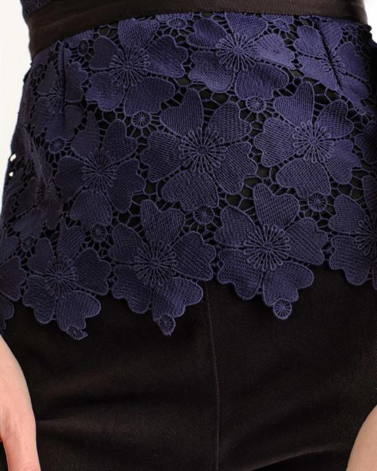  카르톨리나 민소매 티셔츠 로미타 페플럼 탑 미드나잇 블루 - CARTOLINA