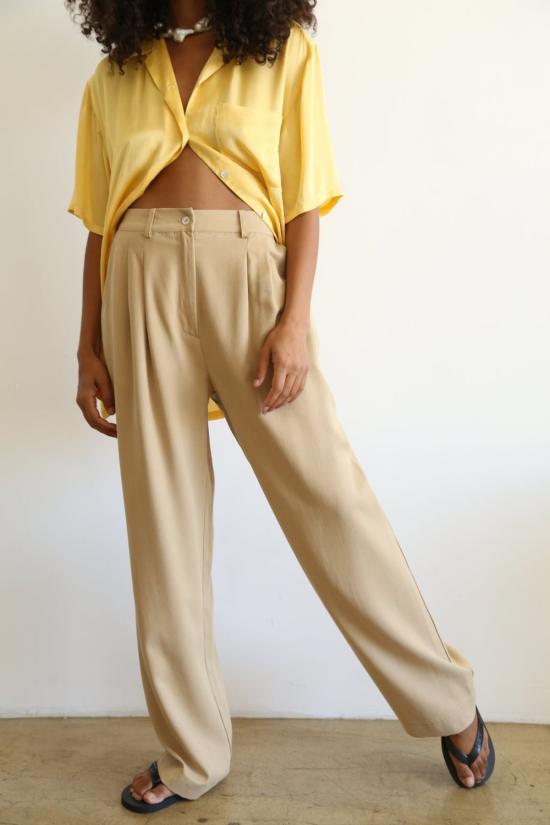  도니 스트레이트 팬츠 . 주름 바지