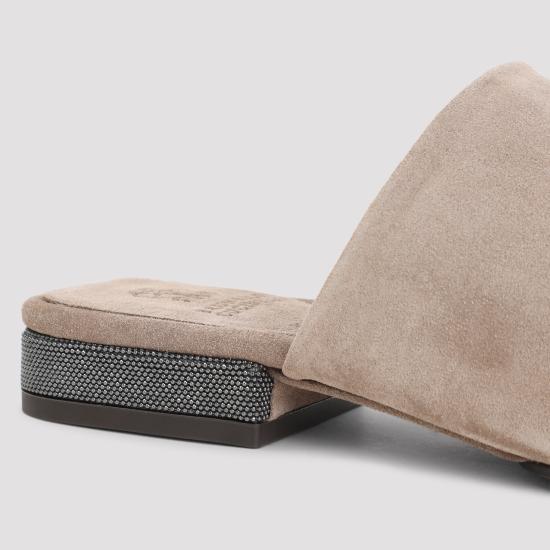 26SS 브루넬로 쿠치넬리 모닐리 스웨이드 뮬 MZSFC3170 C8849 NUDE NEUTRALS - BRUNELLO CUCINELLI