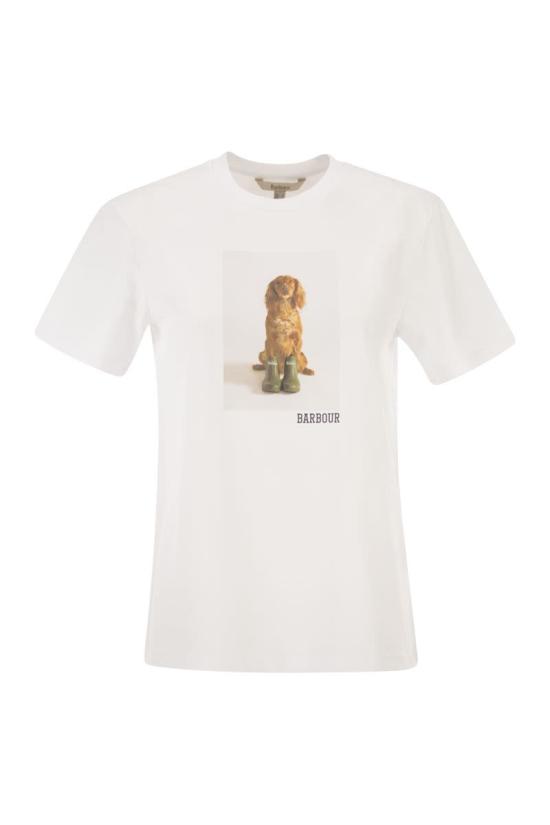 26SS 바버 반팔 티셔츠 LTS0715 LTS WH11 WHITE