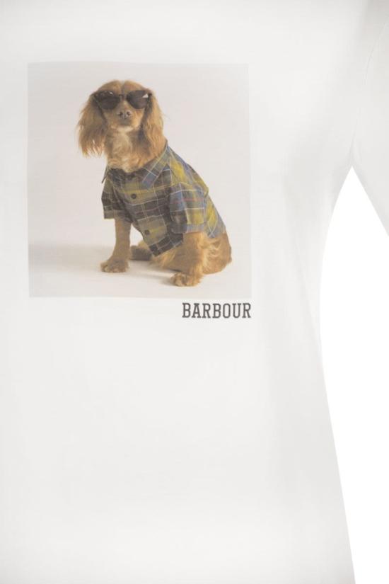 26SS 바버 반팔 티셔츠 LTS0716 LTS WH11 WHITE - BARBOUR