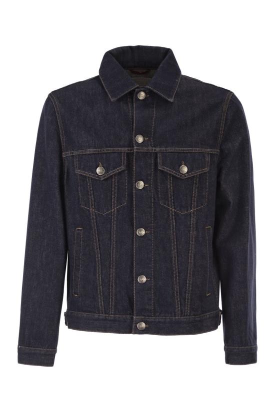 25FW 브루넬로 쿠치넬리 노 페이드 데님 4포켓 블루종 M233P6909 C9014 DARK DENIM