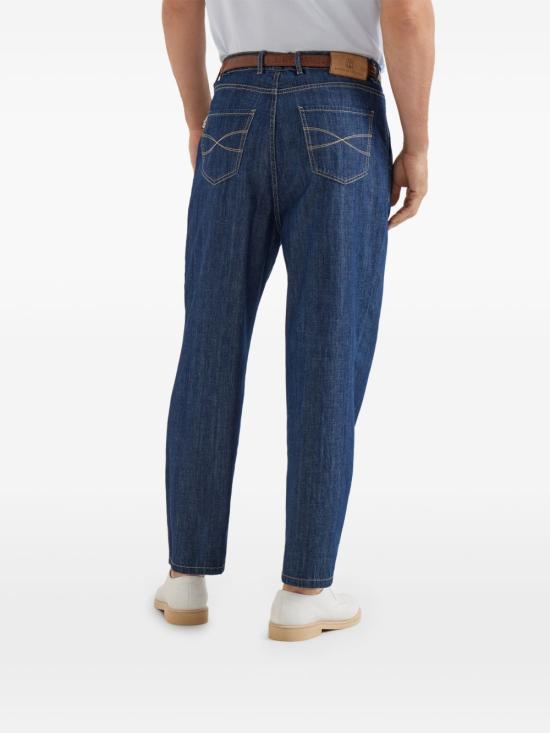 26SS 브루넬로 쿠치넬리 스트레이트 팬츠 MH263K2310 C1485 DARK DENIM - BRUNELLO CUCINELLI