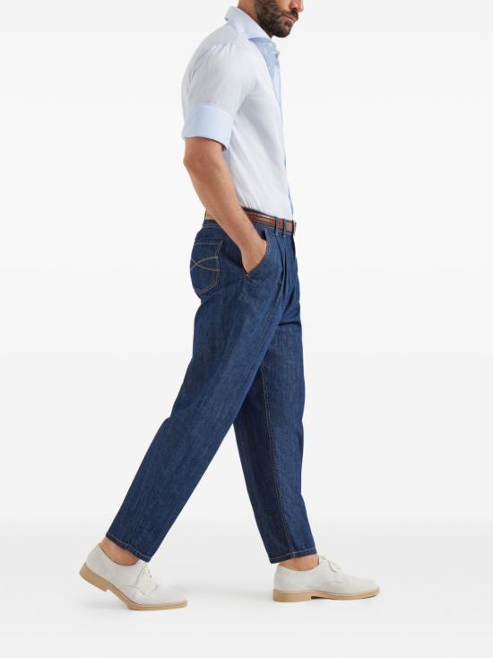 26SS 브루넬로 쿠치넬리 스트레이트 팬츠 MH263K2310 C1485 DARK DENIM - BRUNELLO CUCINELLI