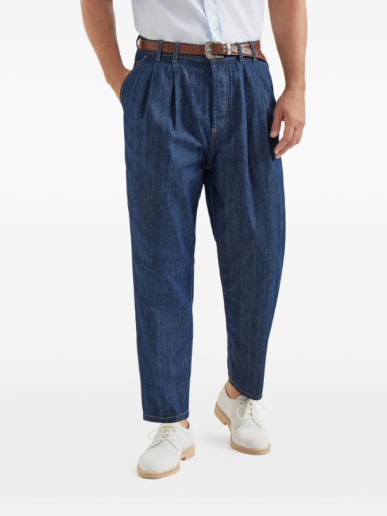 26SS 브루넬로 쿠치넬리 스트레이트 팬츠 MH263K2310 C1485 DARK DENIM - BRUNELLO CUCINELLI