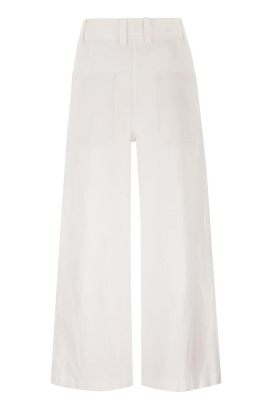 26SS 브루넬로 쿠치넬리 스트레이트 팬츠 ML118P9173 C600 WHITE - BRUNELLO CUCINELLI