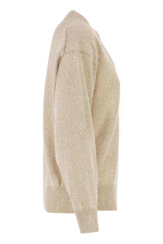 26SS 브루넬로 쿠치넬리 스웨터 MDT746412 C8925 BEIGE - BRUNELLO CUCINELLI