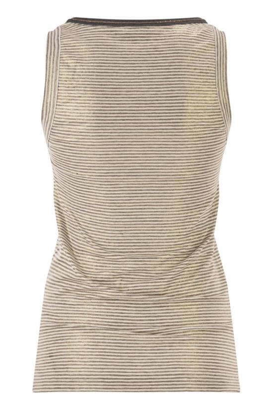 26SS 브루넬로 쿠치넬리 반팔 티셔츠 MQ977DU530 C2094 BEIGE - BRUNELLO CUCINELLI