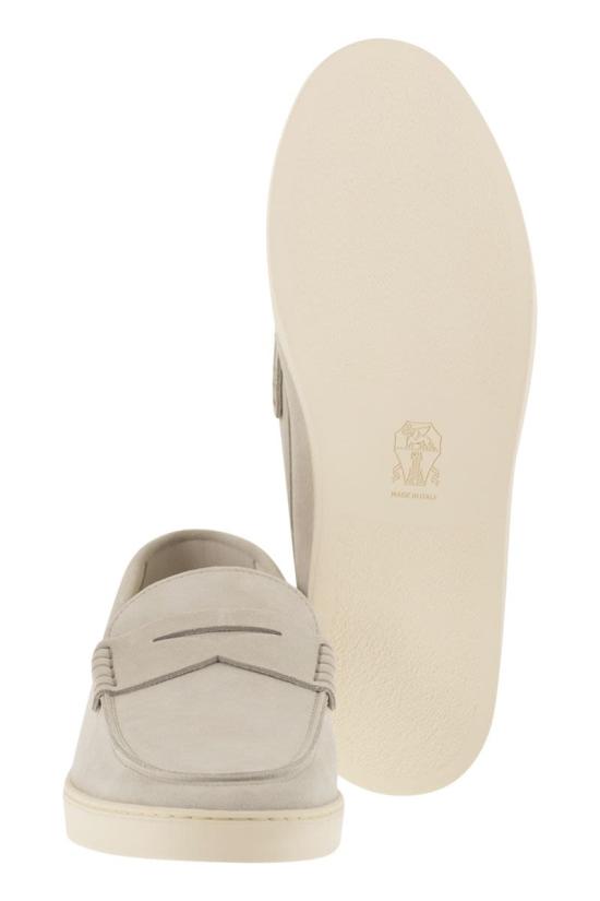 26SS 브루넬로 쿠치넬리 스웨이드 로퍼 스니커즈 MZUSOLP312 C4269 ICE - BRUNELLO CUCINELLI