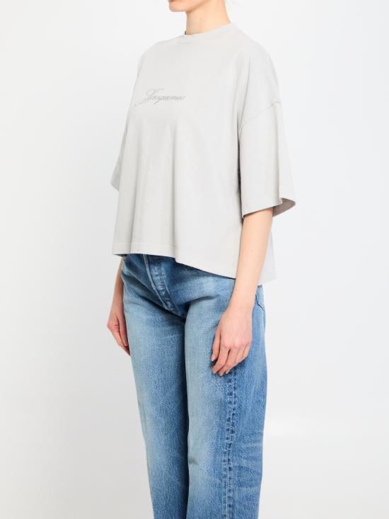 26SS 자크뮈스 반팔 티셔츠 TSW00590AJ00045 150 GREY - JACQUEMUS