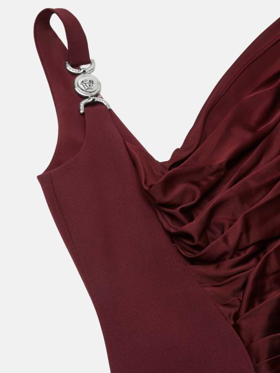 26SS 베르사체 미디 원피스 10141271A00572 1RD90 BORDEAUX - VERSACE