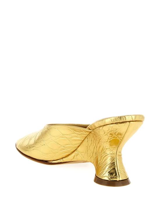 26SS 드리스 반 노튼 오픈 토 레더 뮬 0117110597 954 METALLIC - DRIES VAN NOTEN