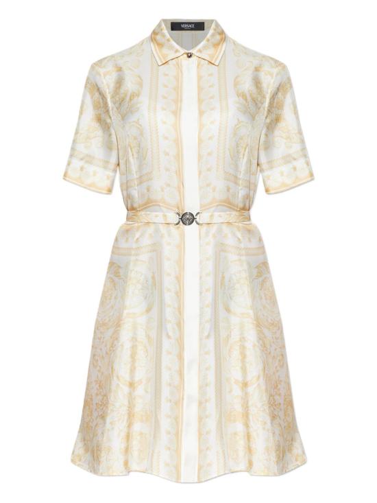 26SS 베르사체 미디 원피스 10210091A152155Y570 GOLDEN