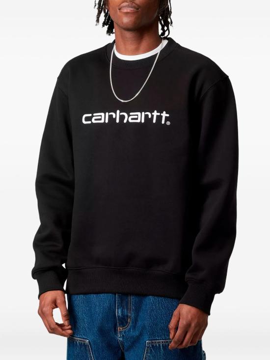 25FW 칼하트 WIP 로고 스웨트셔츠 I030546 38CXX DEEP NIGHT - CARHARTT WIP
