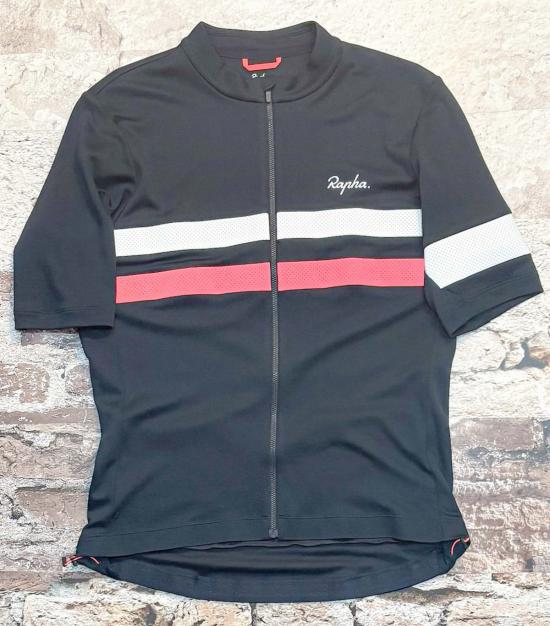  라파 반팔 티셔츠 브레베 저지 다크 네이비/하이 비스 핑크/화이트