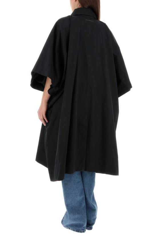  MM6 메종마르지엘라 코트 Mm6 메종 마르지엘라 코튼 오버 블랙 - MM6 MAISON MARGIELA