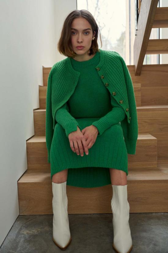  일레븐 식스 가디건 베카 카디건 에메랄드