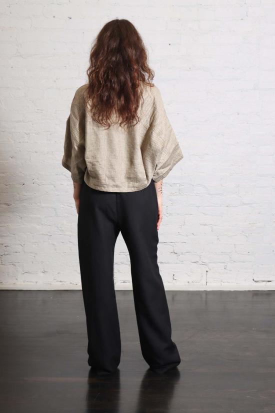  엔자 코스타 스트레이트 팬츠 트윌 에브리웨어 팬츠 블랙 - ENZA COSTA