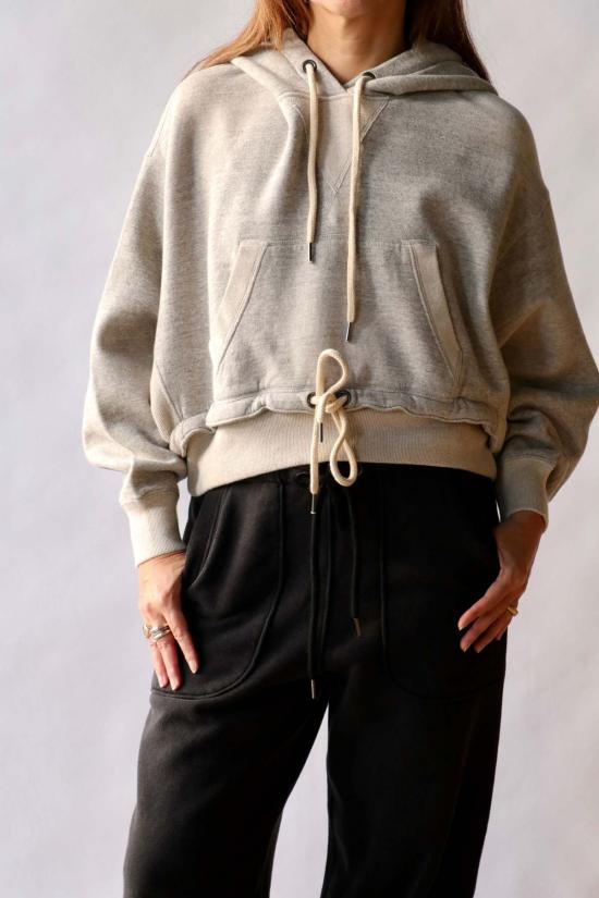  알13 스웨터 R13 밑단 조임 디자인 팝오버 후드티 - R13