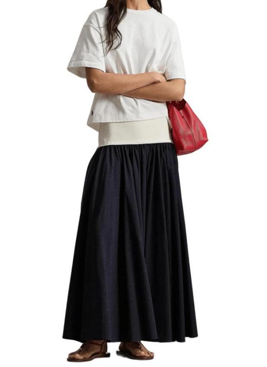 26SS 랄프 로렌 미디 스커트 211A96329 001 ATLANTIC - RALPH LAUREN