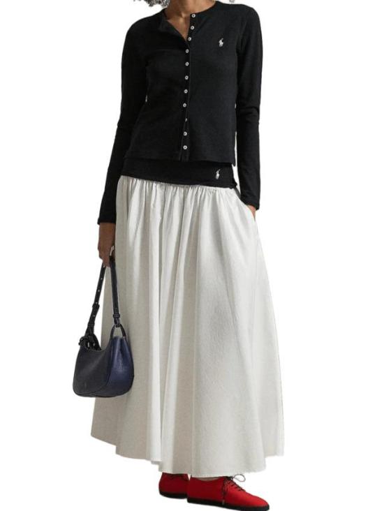 26SS 랄프 로렌 롱 스커트 211A96329 002 WHITE - RALPH LAUREN