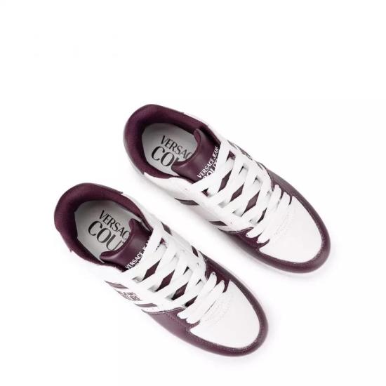 25FW 베르사체 스니커즈 79VA3SJ7 ZPB34 U72 WHITE BURGUNDY DOM - VERSACE