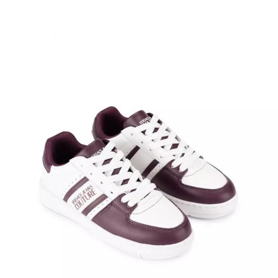 25FW 베르사체 스니커즈 79VA3SJ7 ZPB34 U72 WHITE BURGUNDY DOM - VERSACE