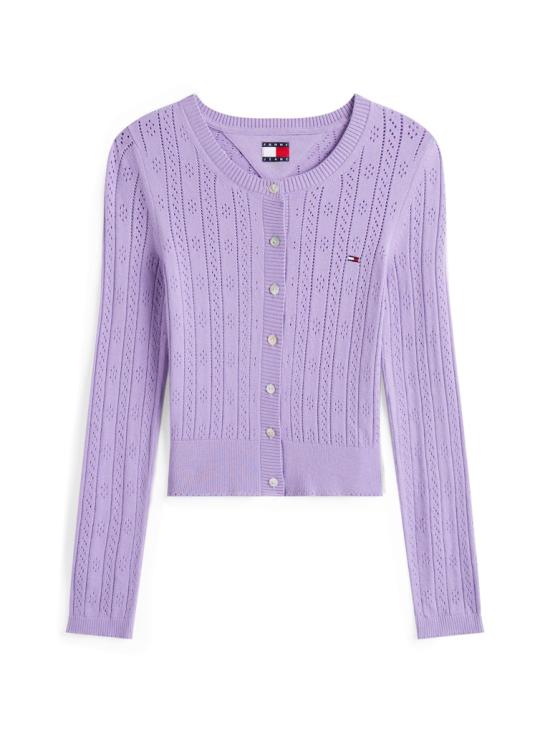 25FW 타미힐피거 포인텔 크루넥 가디건 DW20966W0E OPHELIAPURPLE DOM