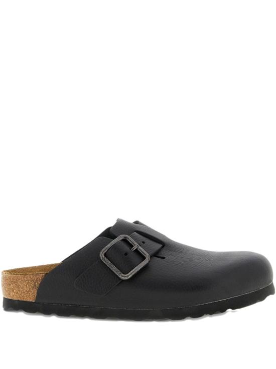 26SS 버켄스탁 보스턴 WB 내츄럴 레더 빈티지 우드 1030704 BLACK - BIRKENSTOCK