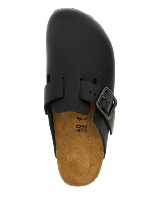 26SS 버켄스탁 보스턴 WB 내츄럴 레더 빈티지 우드 1030704 BLACK - BIRKENSTOCK
