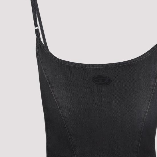 26SS 디젤 숏 원피스 A20907 068VM 02 BLACK DENIM - DIESEL