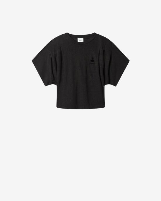 26SS 이자벨마랑 키안자 티셔츠 TS0048FB B1N17E 01BK BLACK DOM