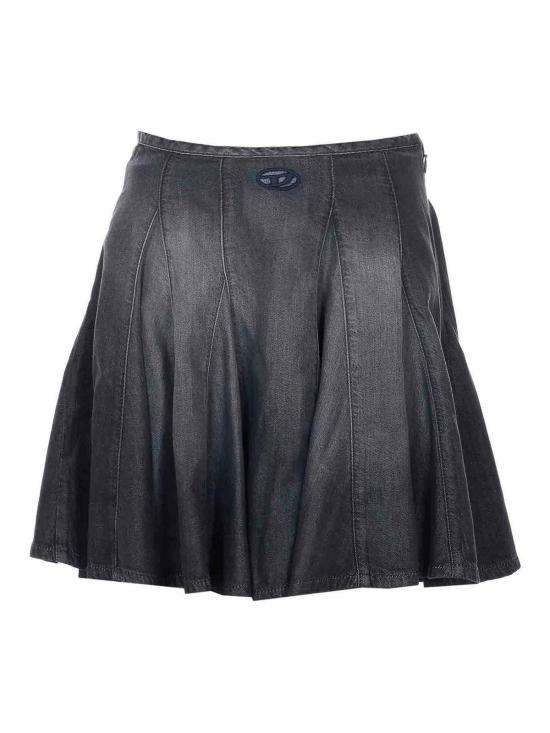 26SS 디젤 라이트웨이트 데님 숏 플리츠 스커트 A21694068VM02 Black