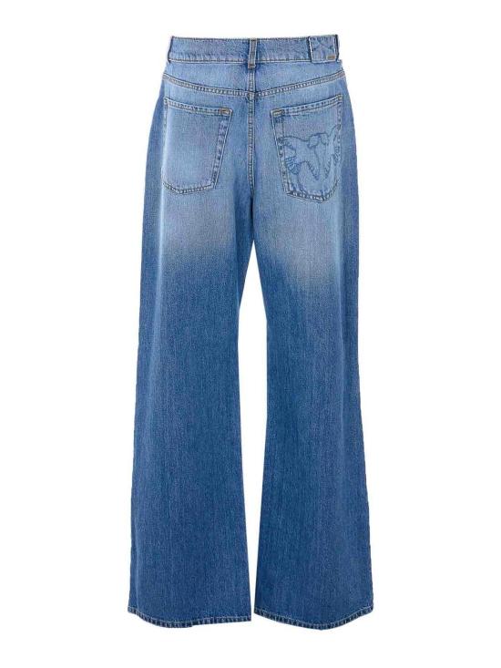 26SS 핑코 스트레이트 팬츠 101733A323PJO Blue - PINKO