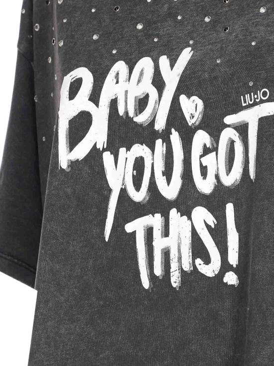 26SS 리우조 반팔 티셔츠 WA6131J3868P9262 Grey - LIU JO