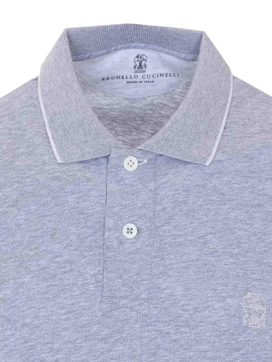 26SS 브루넬로 쿠치넬리 폴로 티셔츠 M0B139779GCQ087 Grey - BRUNELLO CUCINELLI