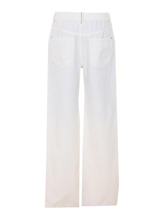 26SS 브루넬로 쿠치넬리 스트레이트 팬츠 ML996P4053C1101 White - BRUNELLO CUCINELLI