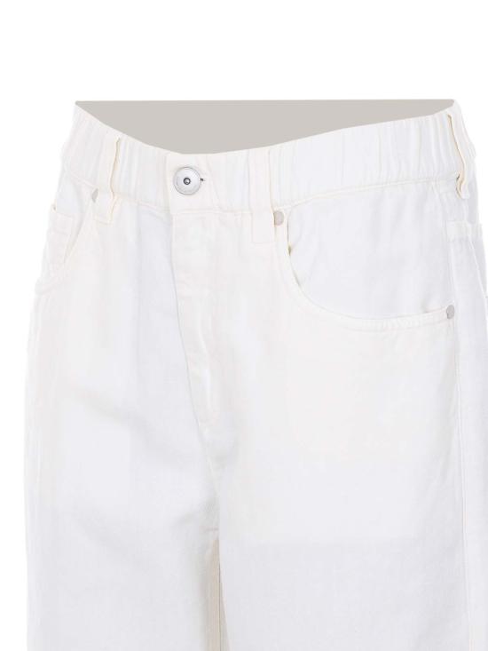 26SS 브루넬로 쿠치넬리 스트레이트 팬츠 ML996P4053C1101 White - BRUNELLO CUCINELLI