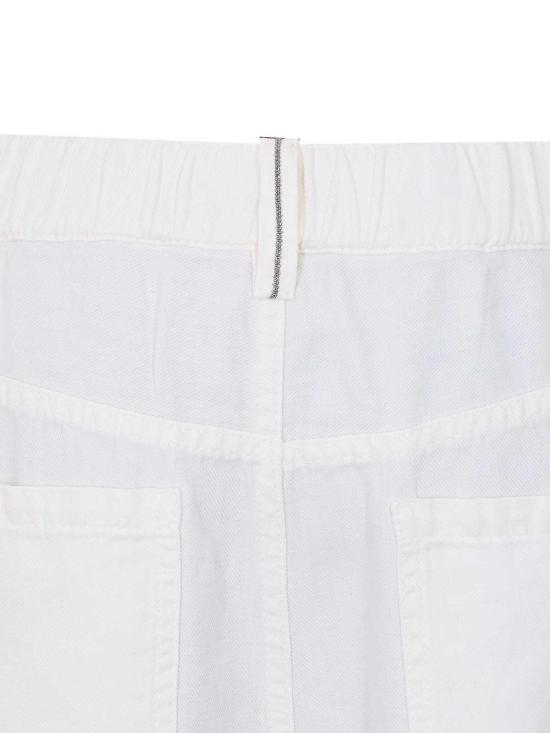 26SS 브루넬로 쿠치넬리 스트레이트 팬츠 ML996P4053C1101 White - BRUNELLO CUCINELLI