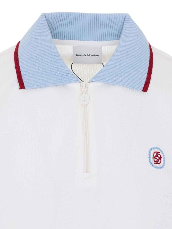 26SS 드롤드무슈 폴로 티셔츠 PL163CO264OW White - DROLE DE MONSIEUR