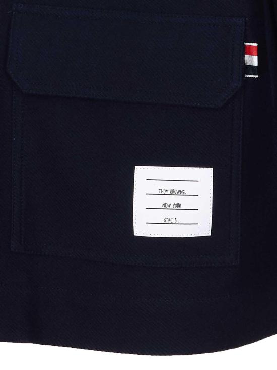 26SS 톰브라운 더블 페이스 테크 트윌 오버사이즈 암밴드 파카 MJT567AJ0250415 Blue - THOM BROWNE