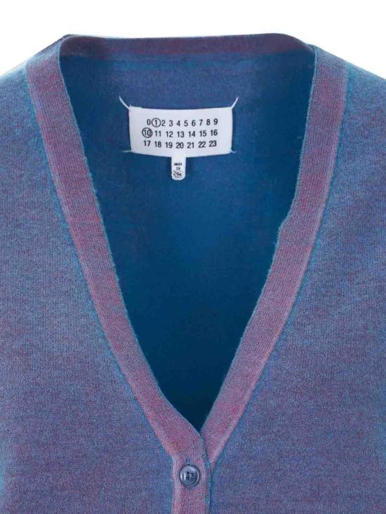 26SS 마르지엘라 버진 울 브이넥 카디건 S51HP0029M13224001F Blue - MAISON MARGIELA