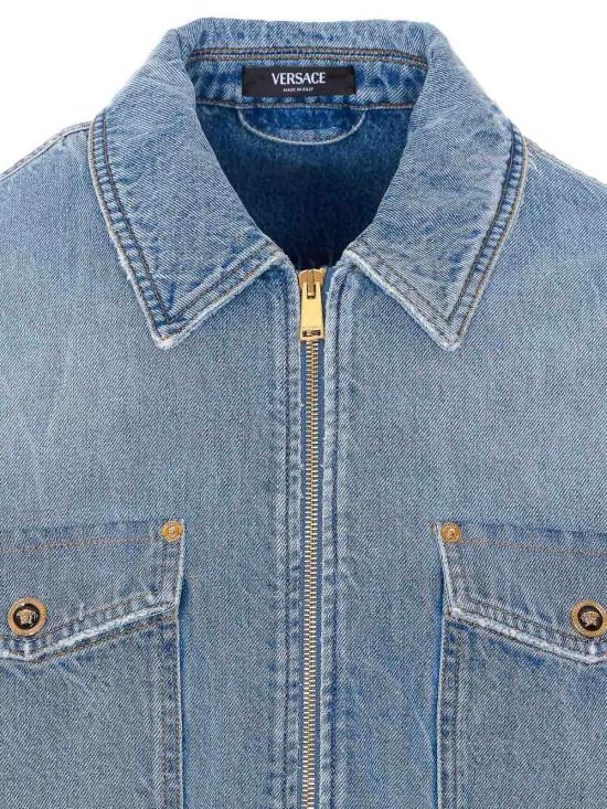 26SS 베르사체 데님 셔츠 10207231A163861D190 Blue - VERSACE