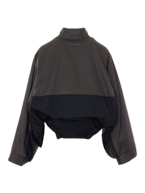 26SS MM6 메종마르지엘라 미러드 투톤 지퍼 재킷 S52AM0346MTN127961 Black - MM6 MAISON MARGIELA