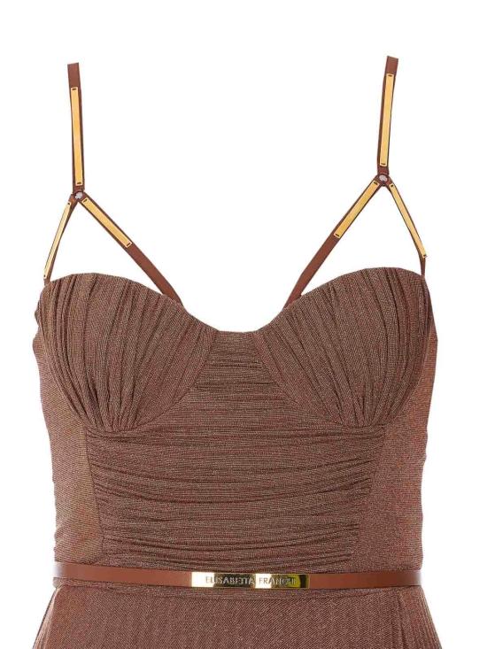 26SS 엘리자베타프랜치 미디 스커트 ABR1661E2600 Brown - ELISABETTA FRANCHI