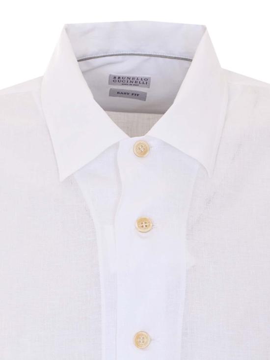 26SS 브루넬로 쿠치넬리 이지 핏 리넨 셔츠 MM6840618C001 - BRUNELLO CUCINELLI
