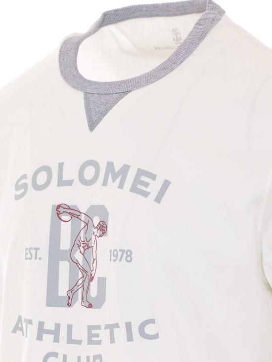 26SS 브루넬로 쿠치넬리 반팔 티셔츠 M0B131001GCFR27 White - BRUNELLO CUCINELLI